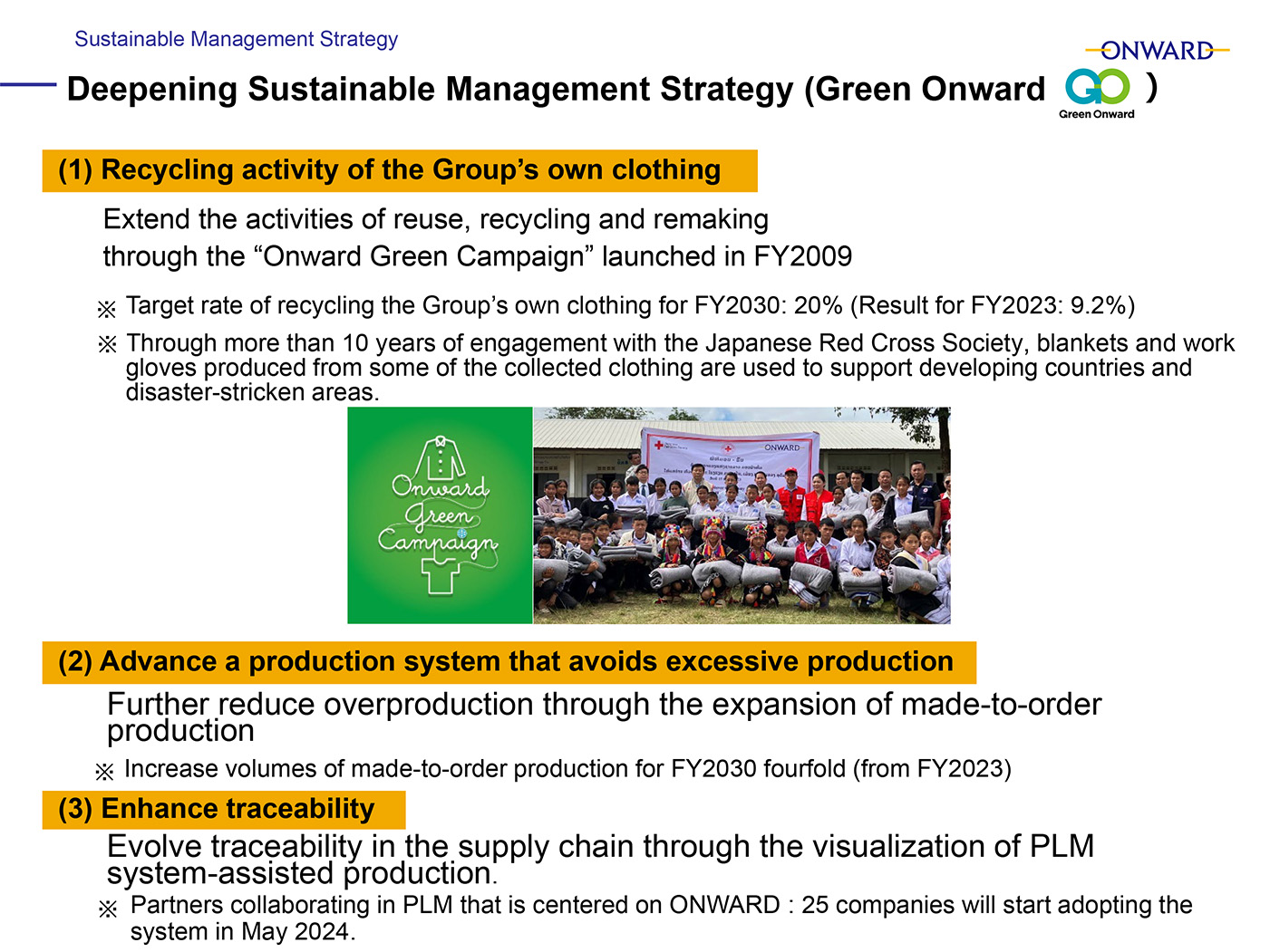 Deepening Sustainable Management Strategy