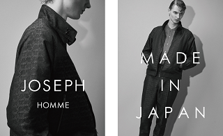 JOSEPH HOMME ジョセフ オム 新品 伊製 大人の拘り小物 ボーダー柄 シルバーバックル エラスティックベルト ゴムベルト 85 ▲020▼w0902_03 ソフトプリーツストレッチ ⁄ ジャケット／ジョゼフ オム